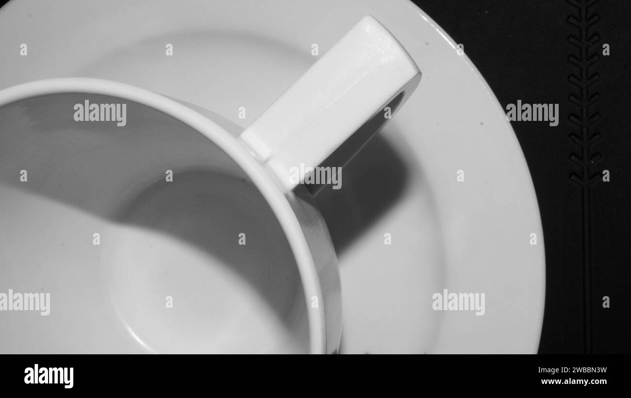 A photograph of a cup and a saucer in Las Piñas, NCR, Philippines Stock