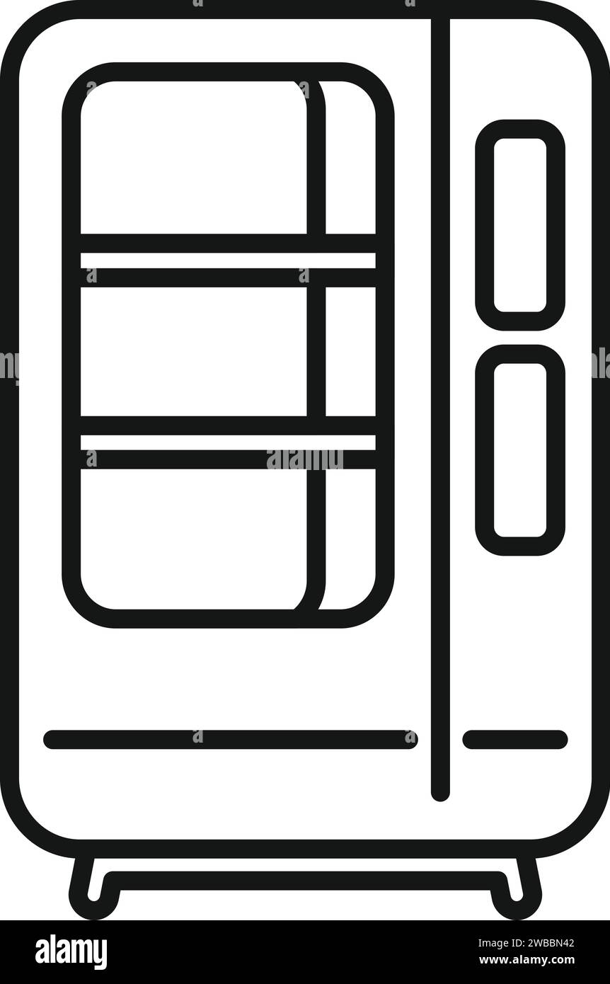 Workplace vending machine icon outline vector. Portable bottle. Snack ...