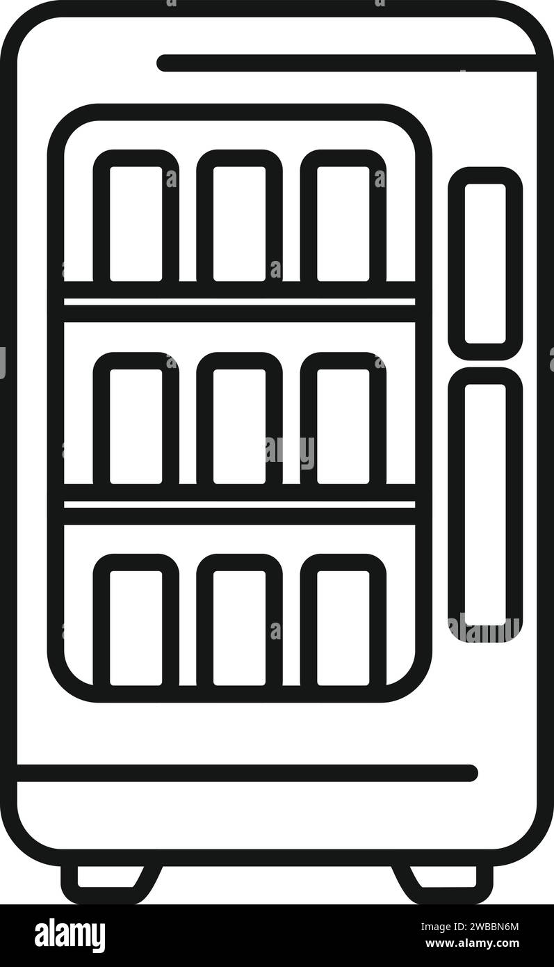 Modern vending machine icon outline vector. Drinking juice. Snack food ...