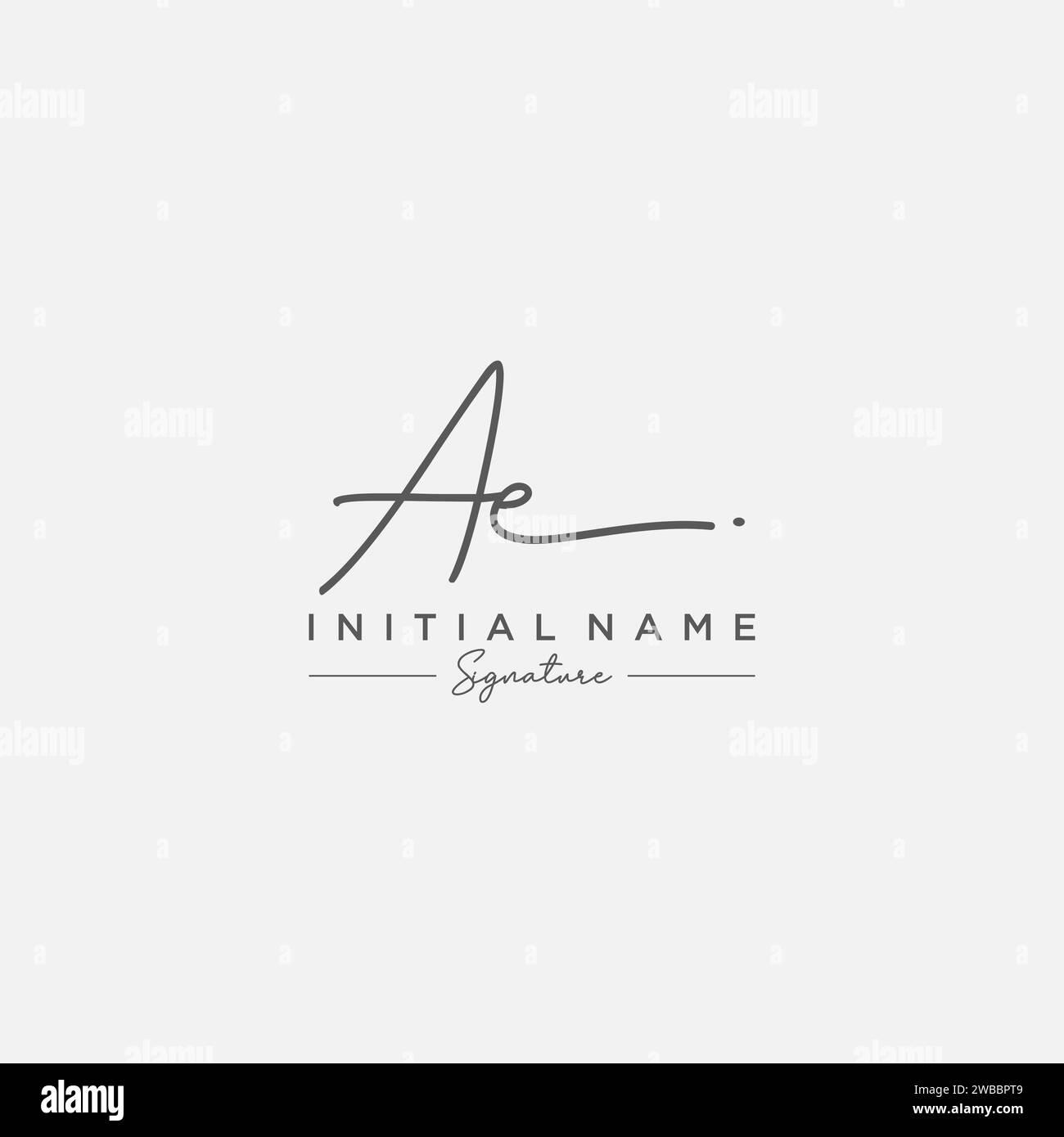 AE Signature Logo Template Vector Stock Vector Image & Art - Alamy