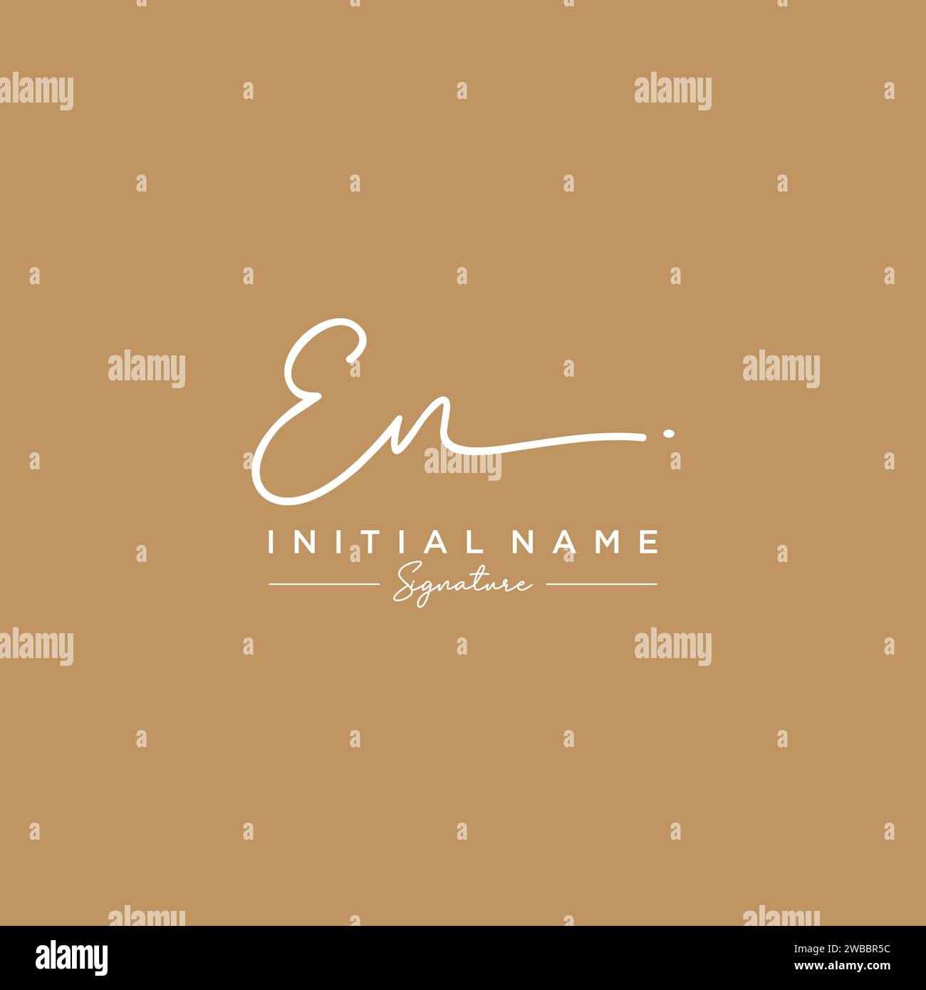 EN Signature Logo Template Vector Stock Vector Image & Art - Alamy