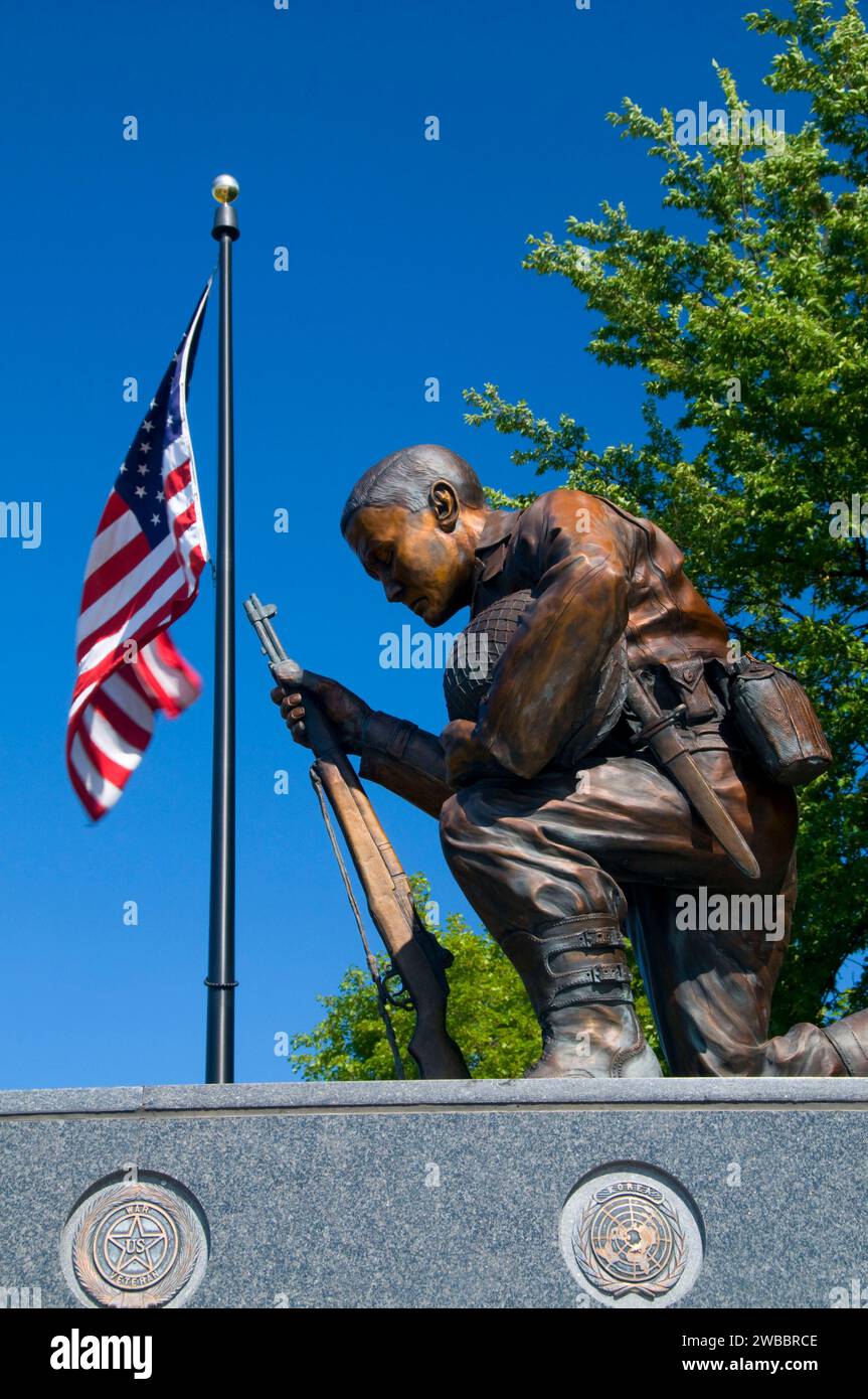 Flathead County Veterans Memorial, Depot Park, Kalispell, Montana Stock Photo