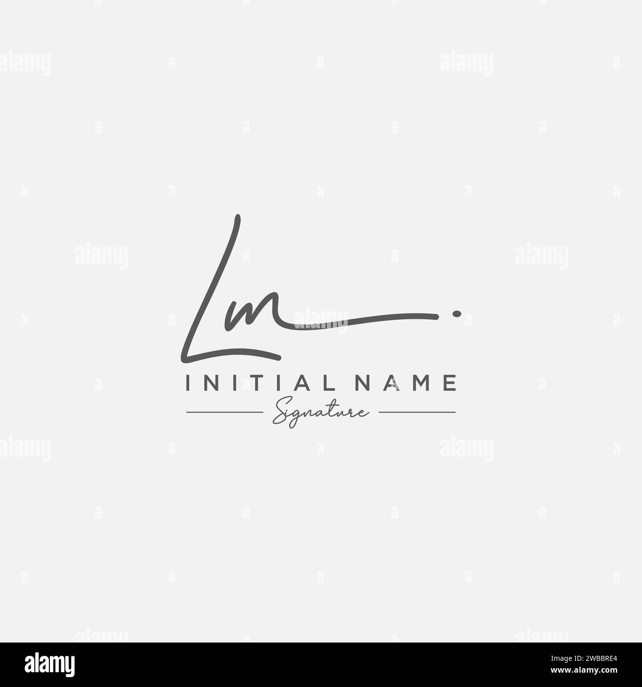 LM Signature Logo Template Vector. Stock Vector