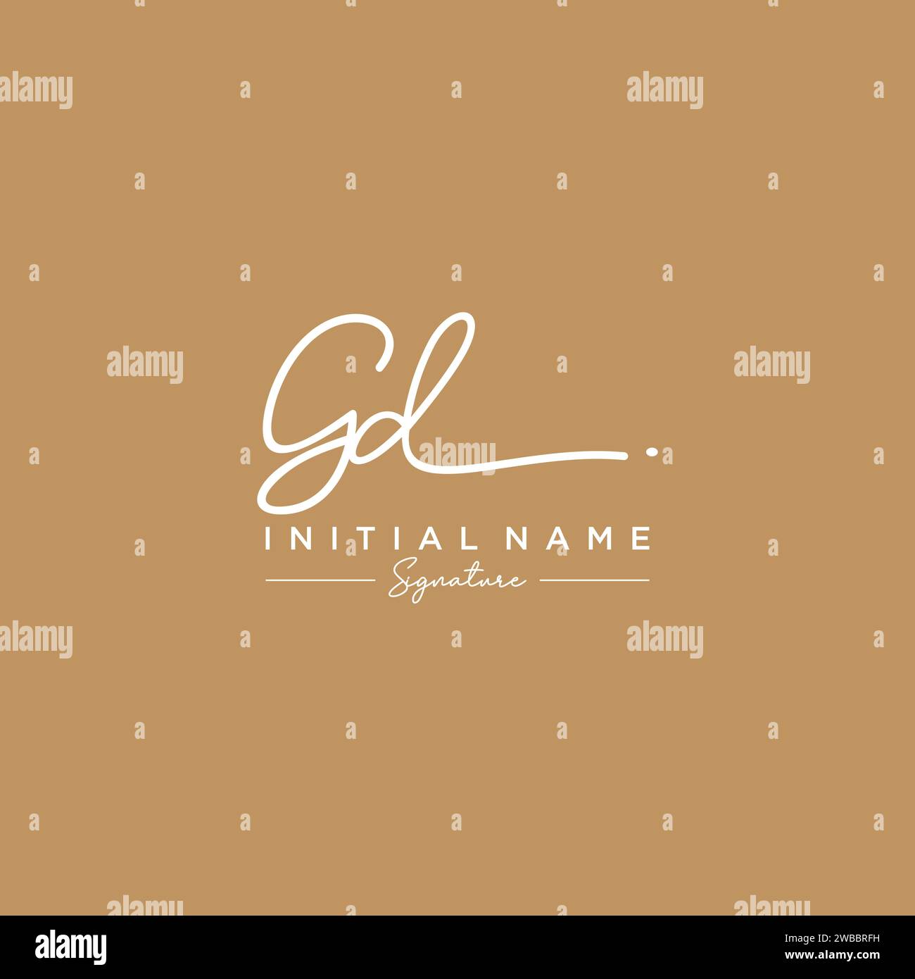 GD Signature Logo Template Vector. Stock Vector