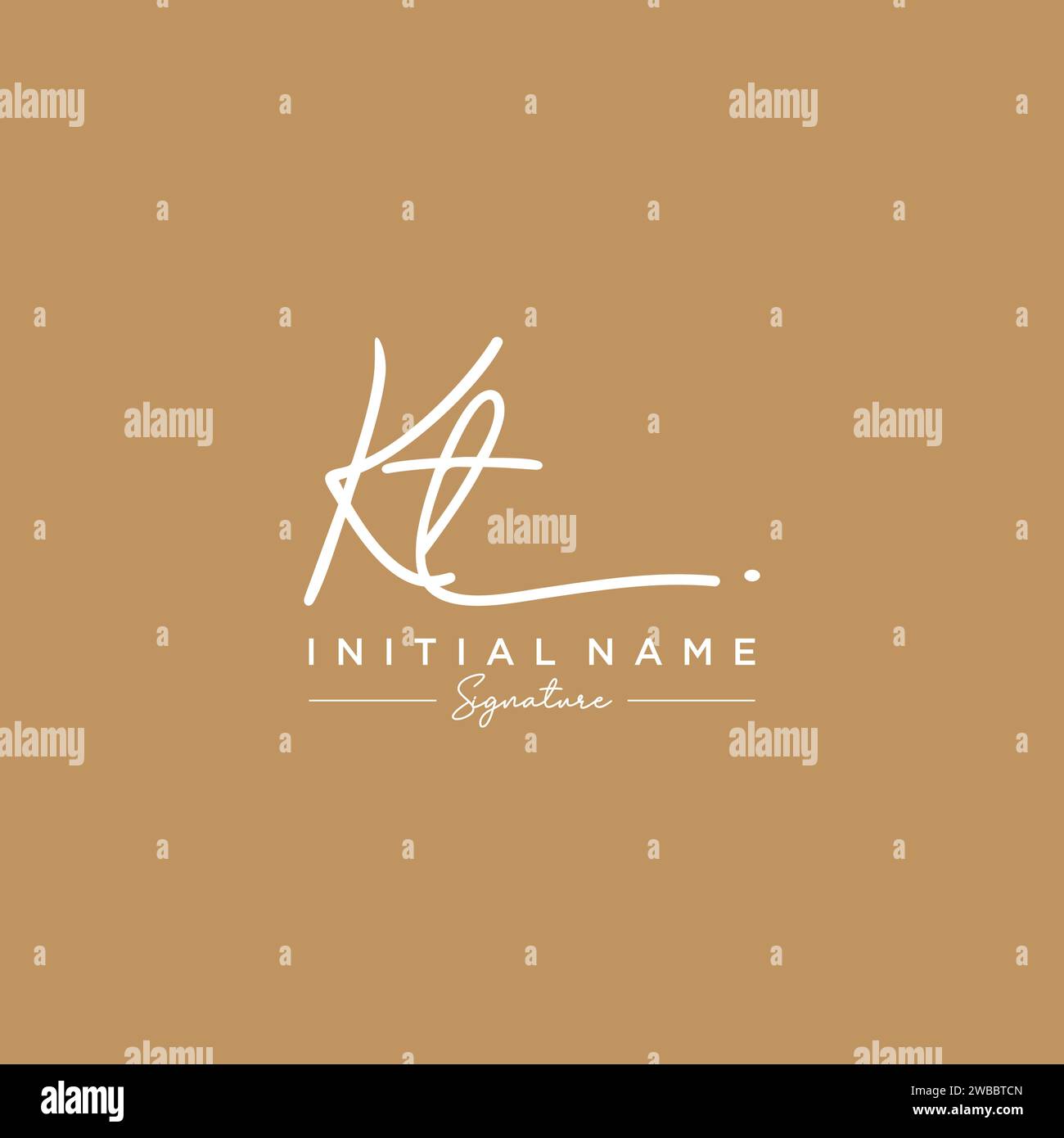 KT Signature Logo Template Vector Stock Vector Image Art Alamy