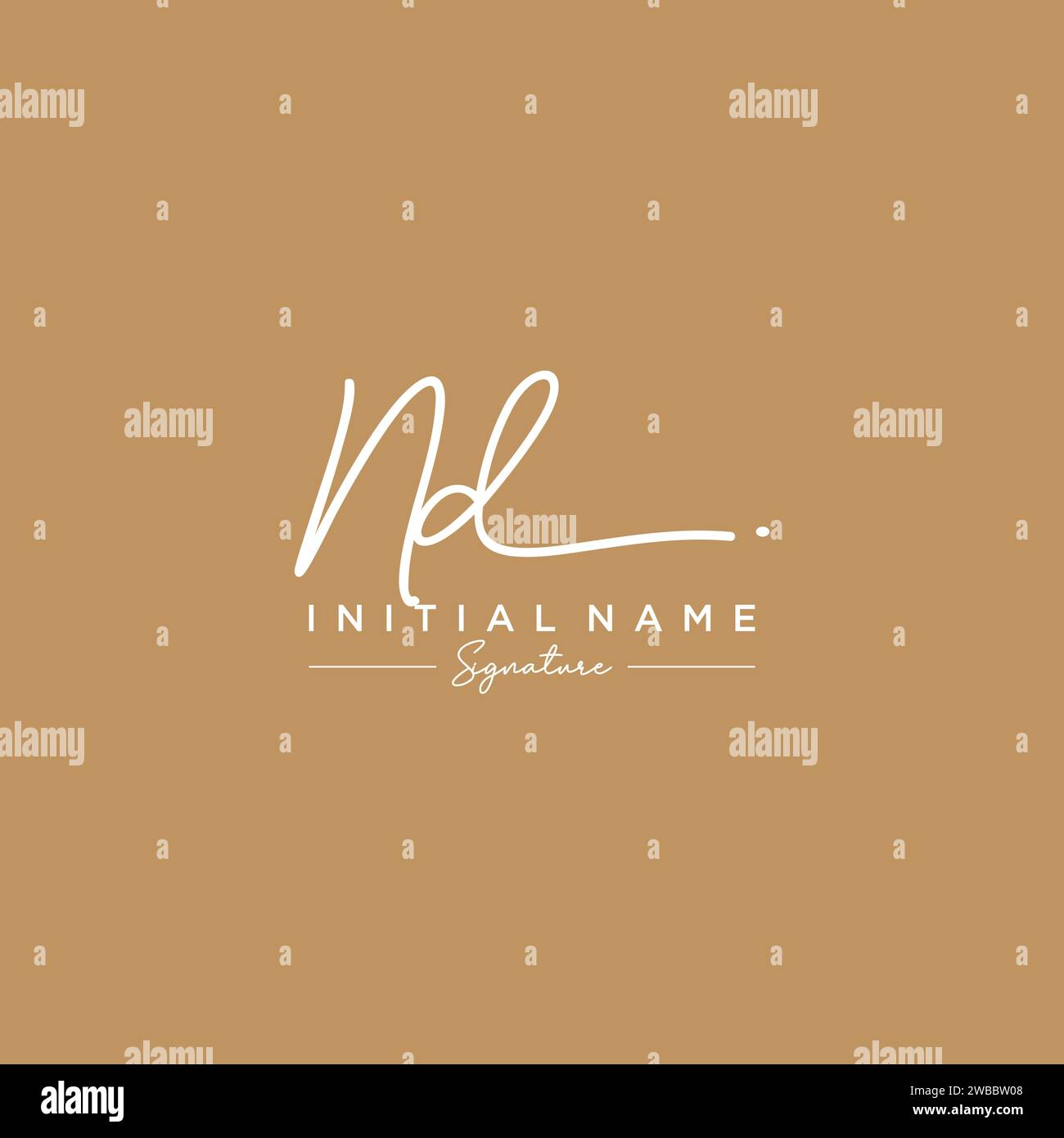 ND Signature Logo Template Vector. Stock Vector