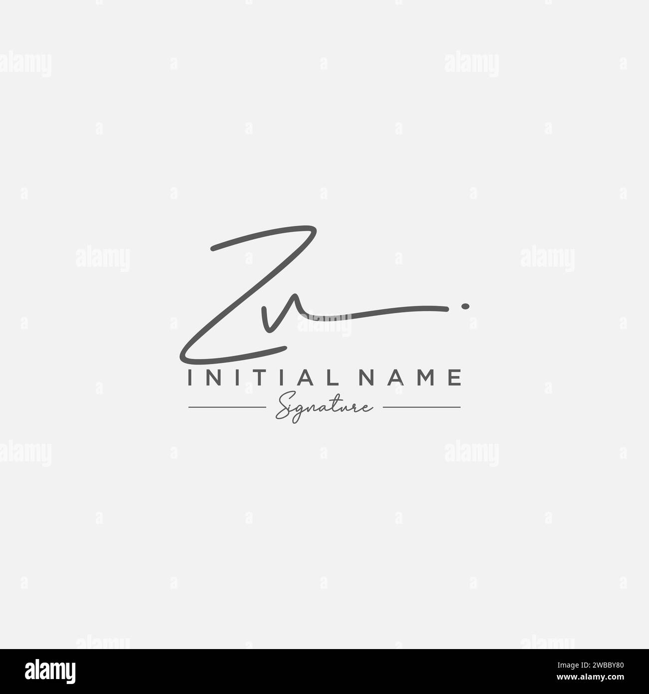 ZV Signature Logo Template Vector Stock Vector Image & Art - Alamy