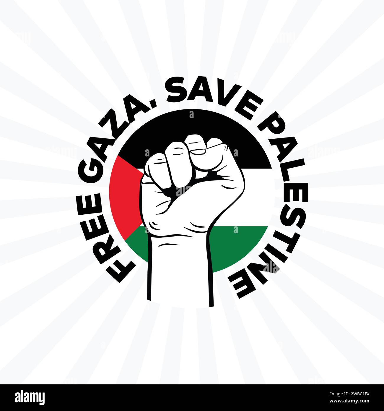 Free Gaza , Free Palestine vector typography template design with ...