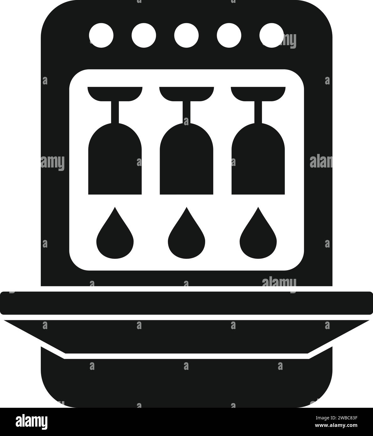 Home glasses wash icon simple vector. Repaired dishwasher. Home repair kit Stock Vector