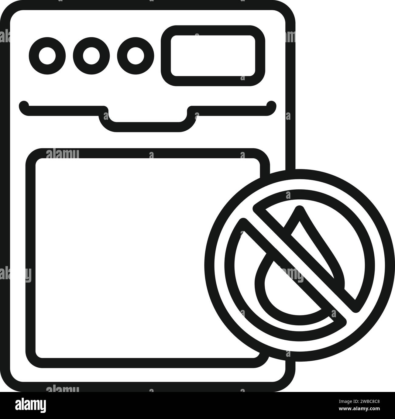 No water dishwasher icon outline vector. Toolbox water. Worker fixing Stock Vector
