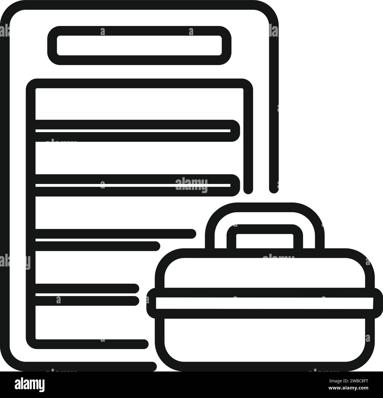 Repair dishwasher toolbox icon outline vector. Worker fixing. Room machine Stock Vector