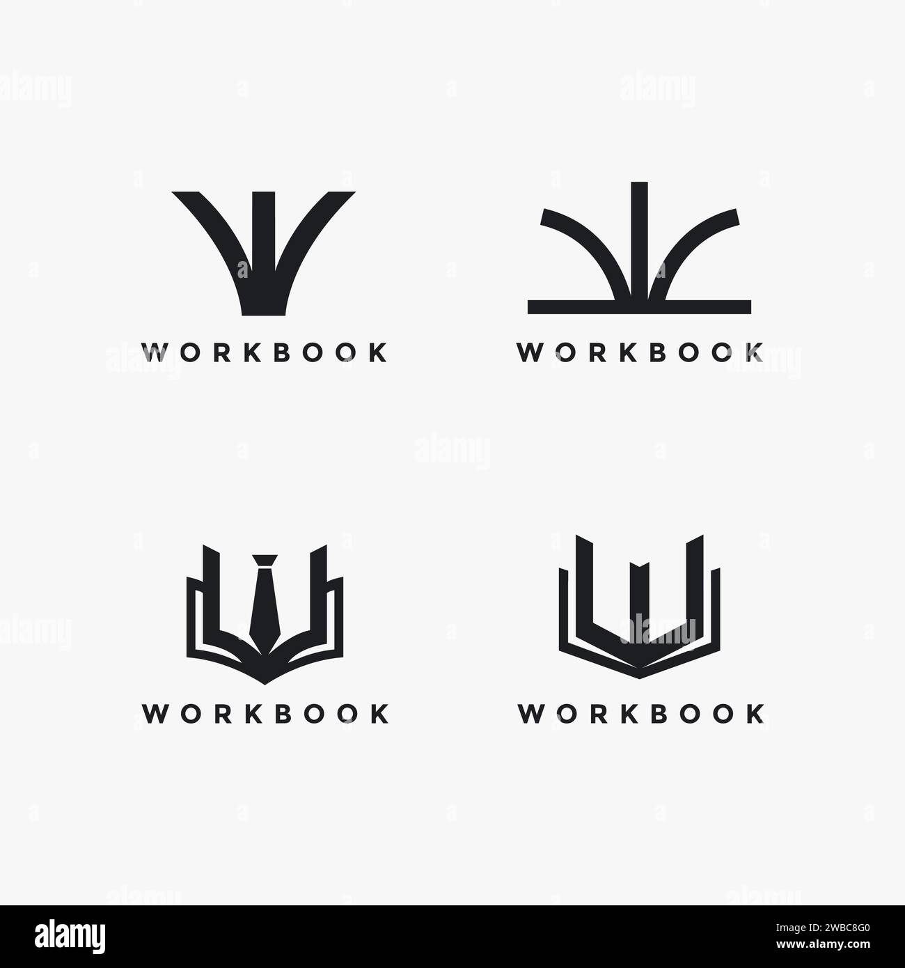 Letter W open book logo icon vector set Stock Vector Image & Art - Alamy