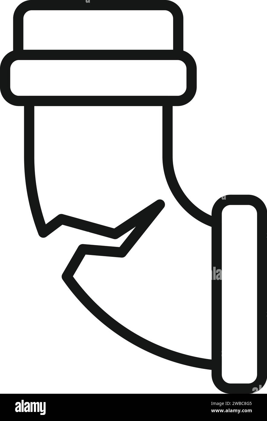 Broken dishwasher pipe icon outline vector. Repair service. Fixing