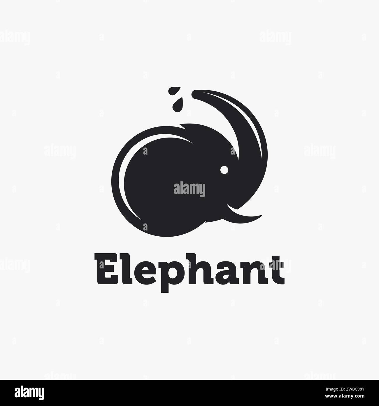 simple baby elephant head logo vector Stock Vector Image & Art - Alamy