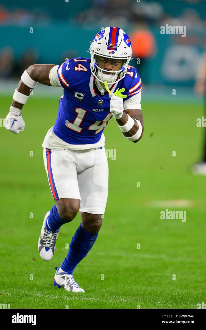 Buffalo Bills wide receiver Stefon Diggs (14) runs a play during an NFL