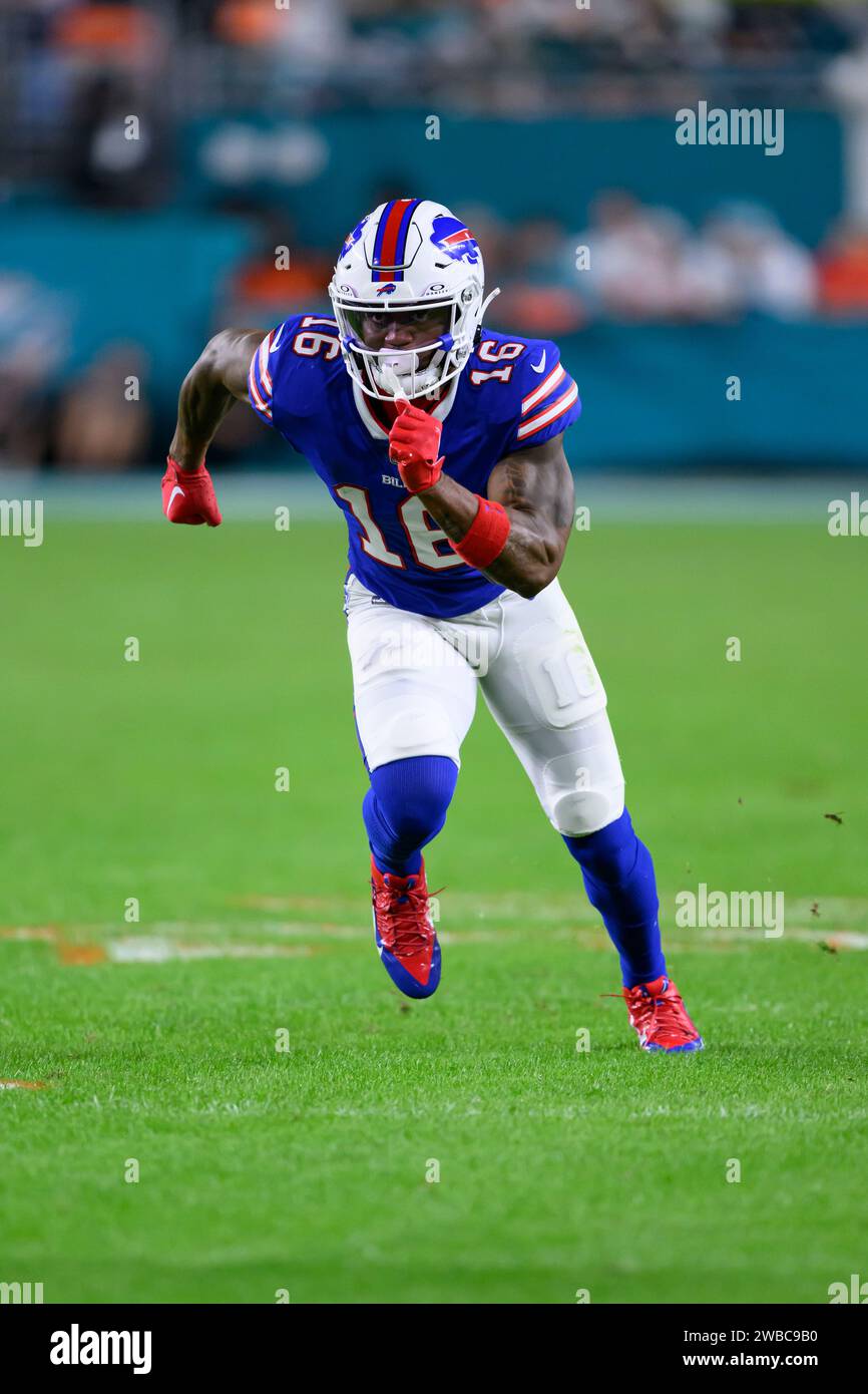 Buffalo Bills wide receiver Trent Sherfield (16) runs a play during an