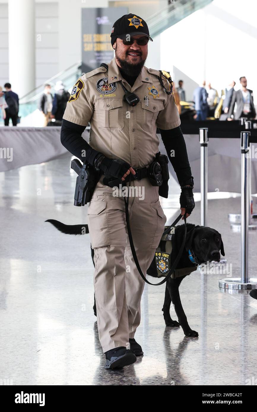 Las Vegas, NV, USA. 9th Jan, 2024. A LVMPD officer and K9 partner