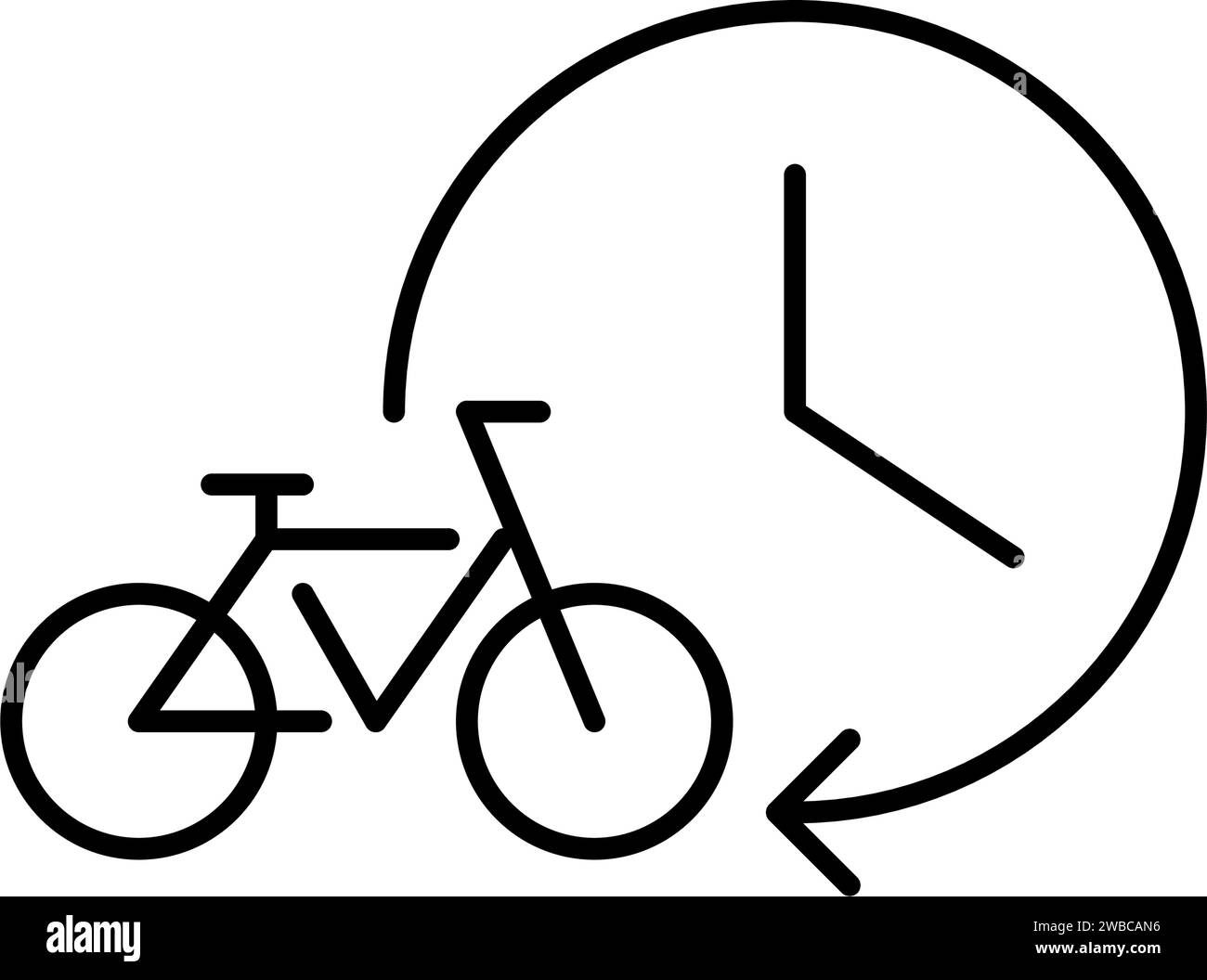 Bicycle renting hourly service. Pixel perfect icon Stock Vector Image