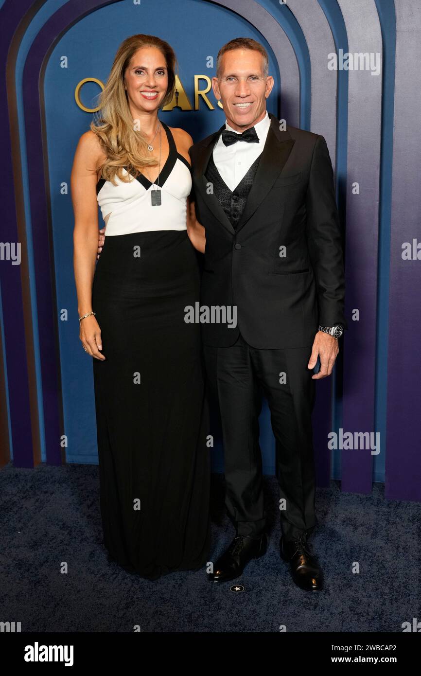 Anat Fabrikant, left, and Ynon Kreiz arrive at the Governors Awards on ...