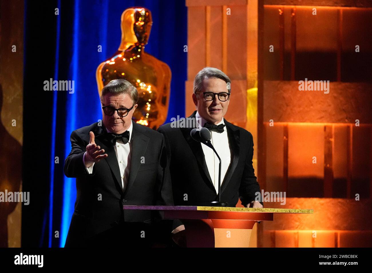 Nathan Lane, left, and Matthew Broderick introduce Mel Brooks during(02)