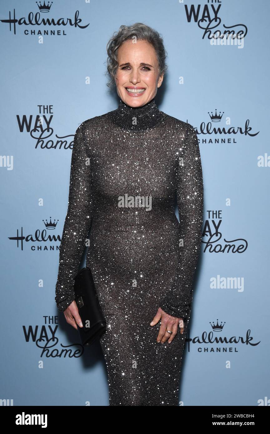 New York, USA. 09th Jan, 2024. Andie MacDowell attends Hallmark Channel