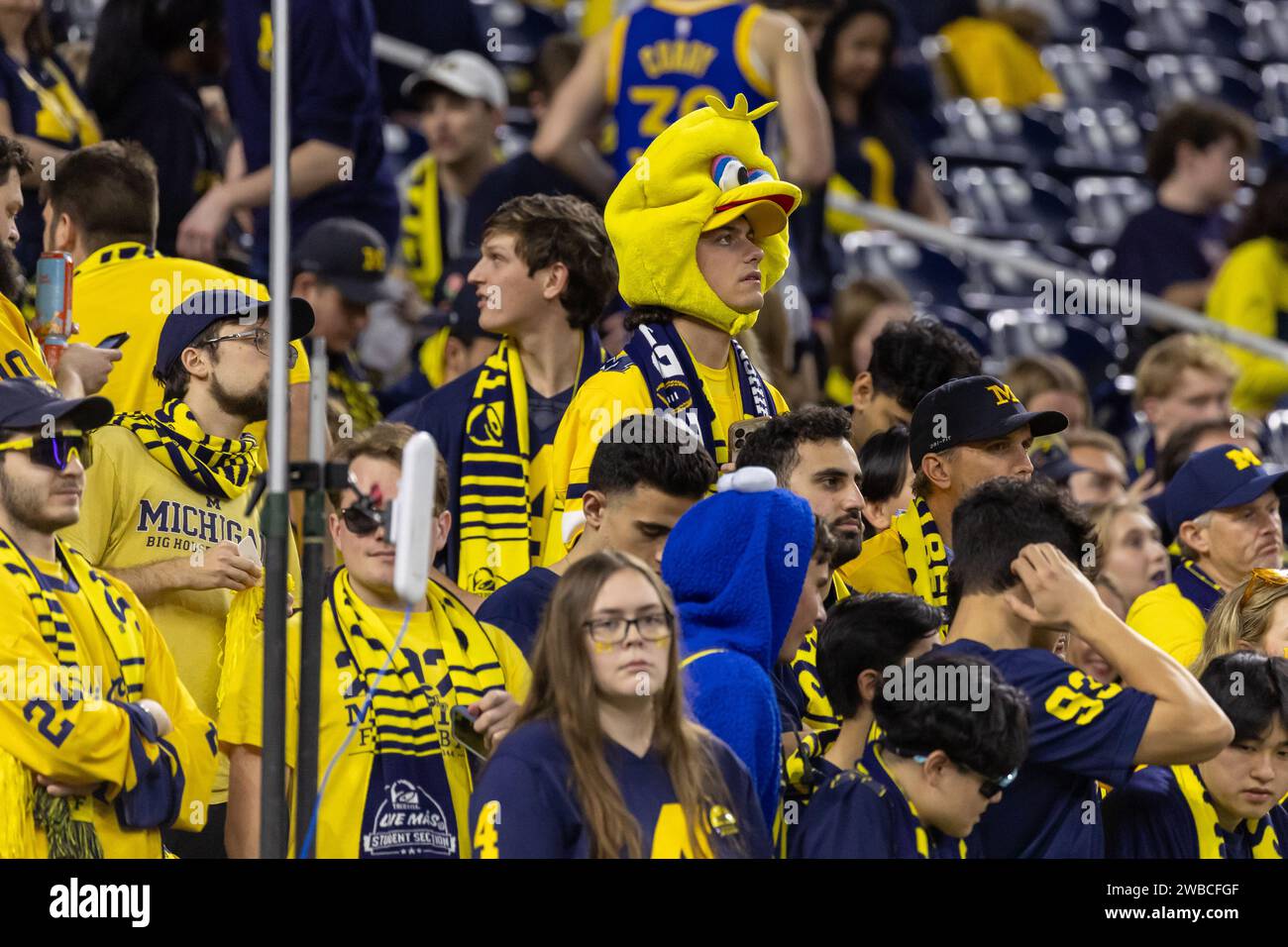 Michigan Wolverines fans during the 2024 College Football Playoff