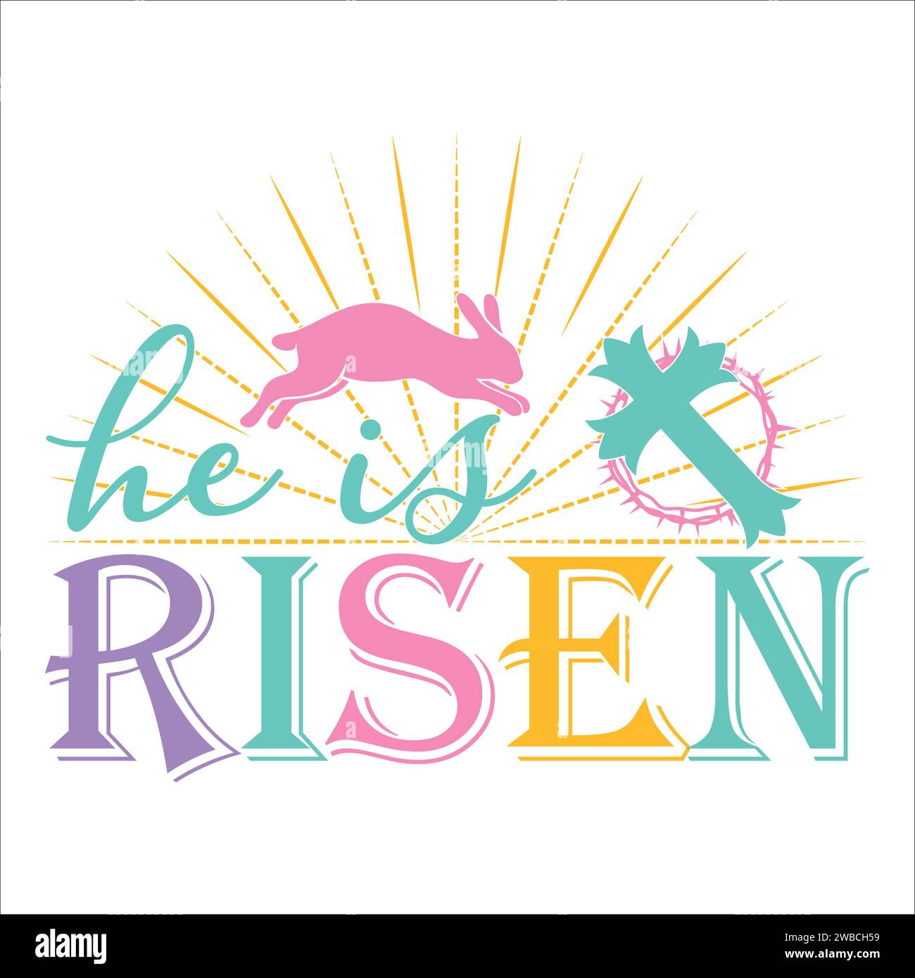 Easter SVG Design Typography T-Shirt Design For Easter Day Stock Vector