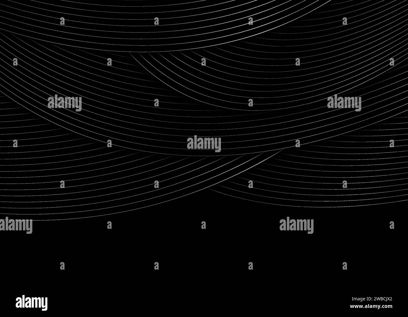 Black and grey metallic abstract tech wavy linear background. Vector ...