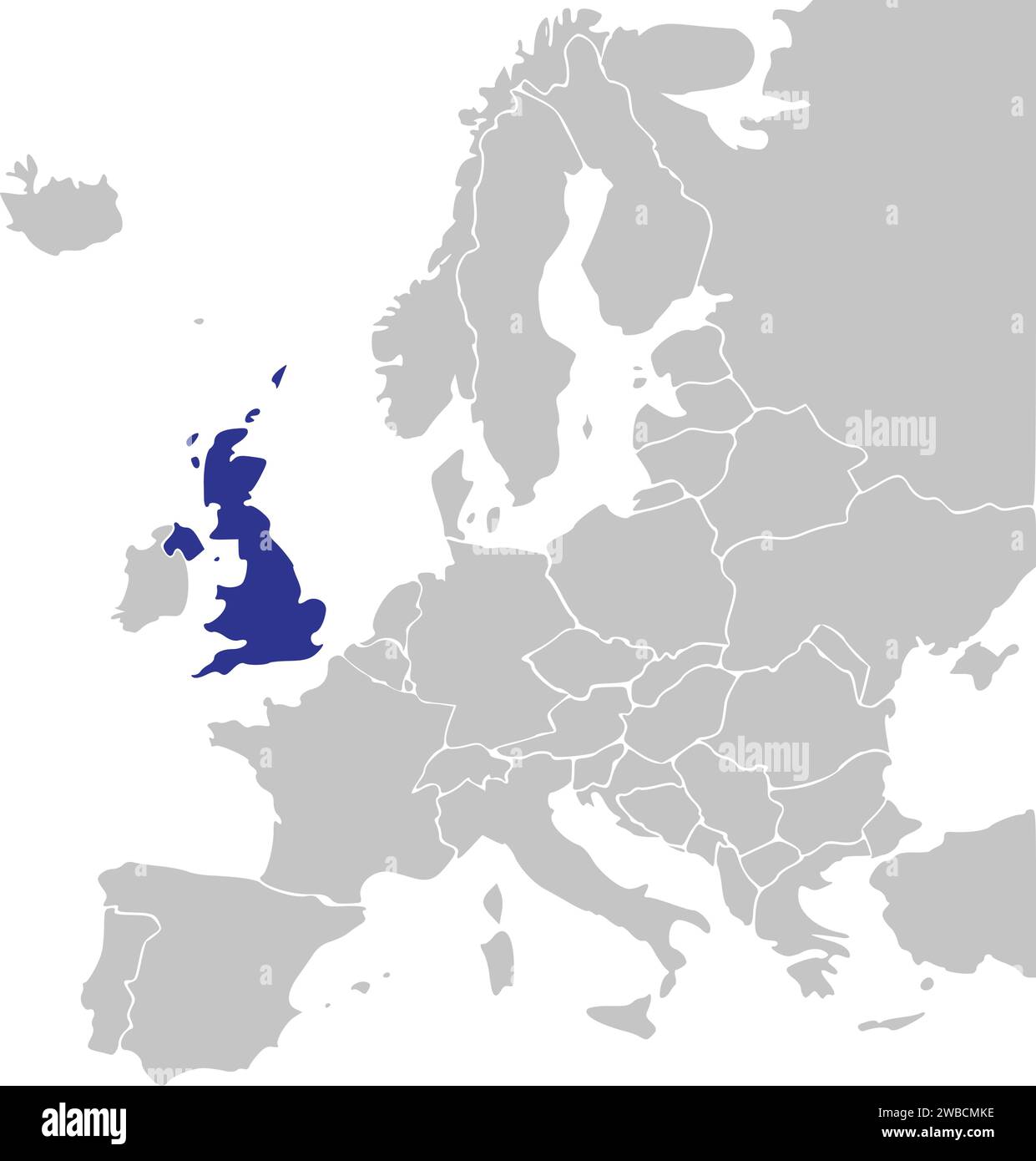 Location map of the UNITED KINGDOM OF GREAT BRITAIN AND NORTHERN