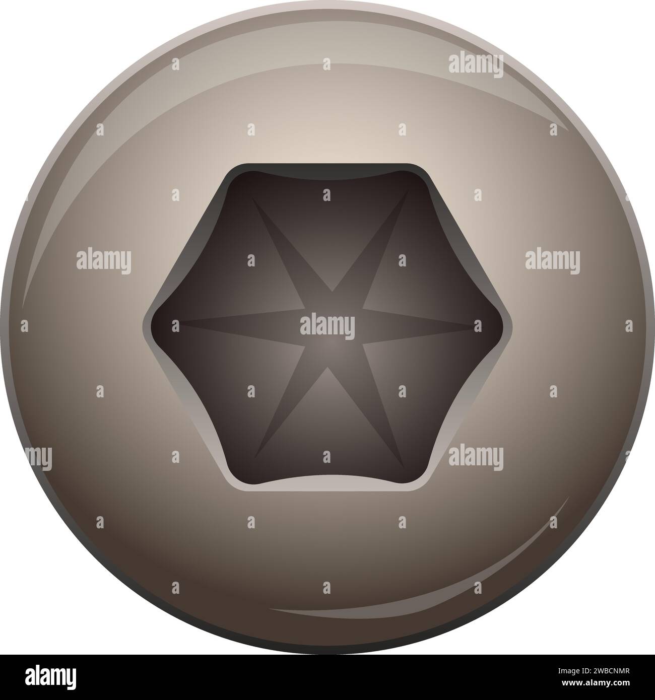 Lock pin torx icon cartoon vector. Anchor device plug. Catch clasp