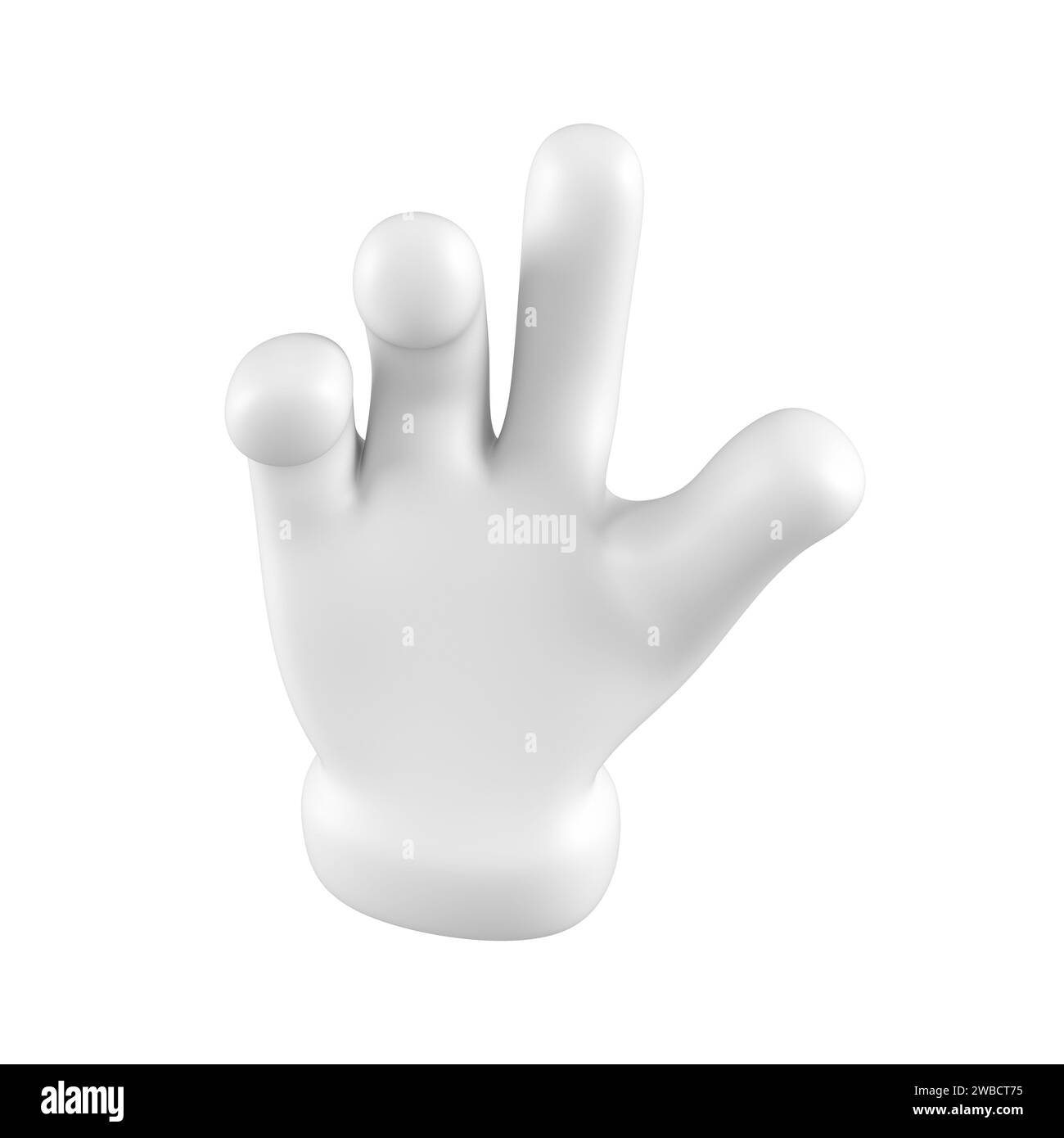 White emoji cute touching gesture isolated. Touch or tap hand icons