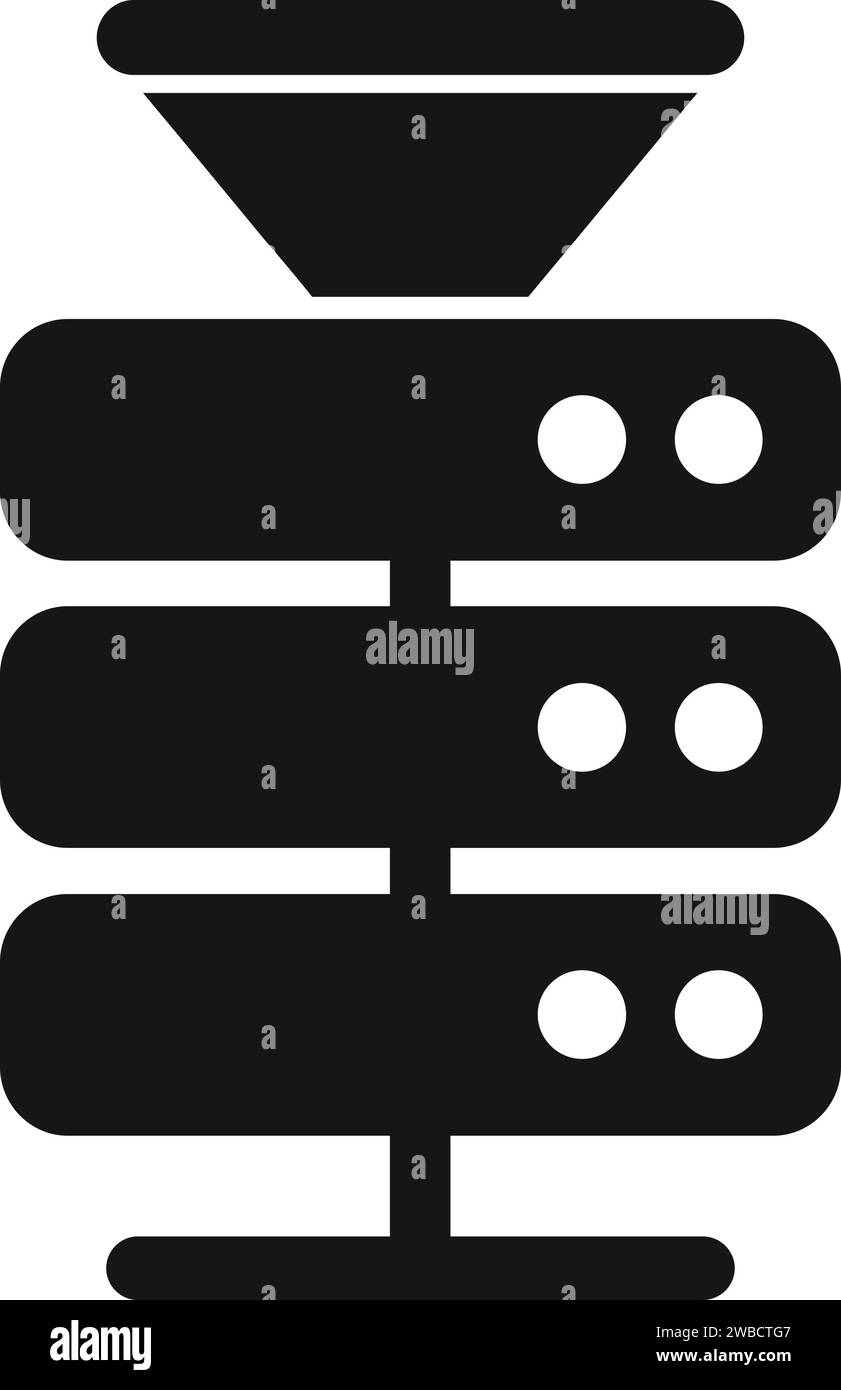 Server content filter icon simple vector. Internet work. Idea media ...