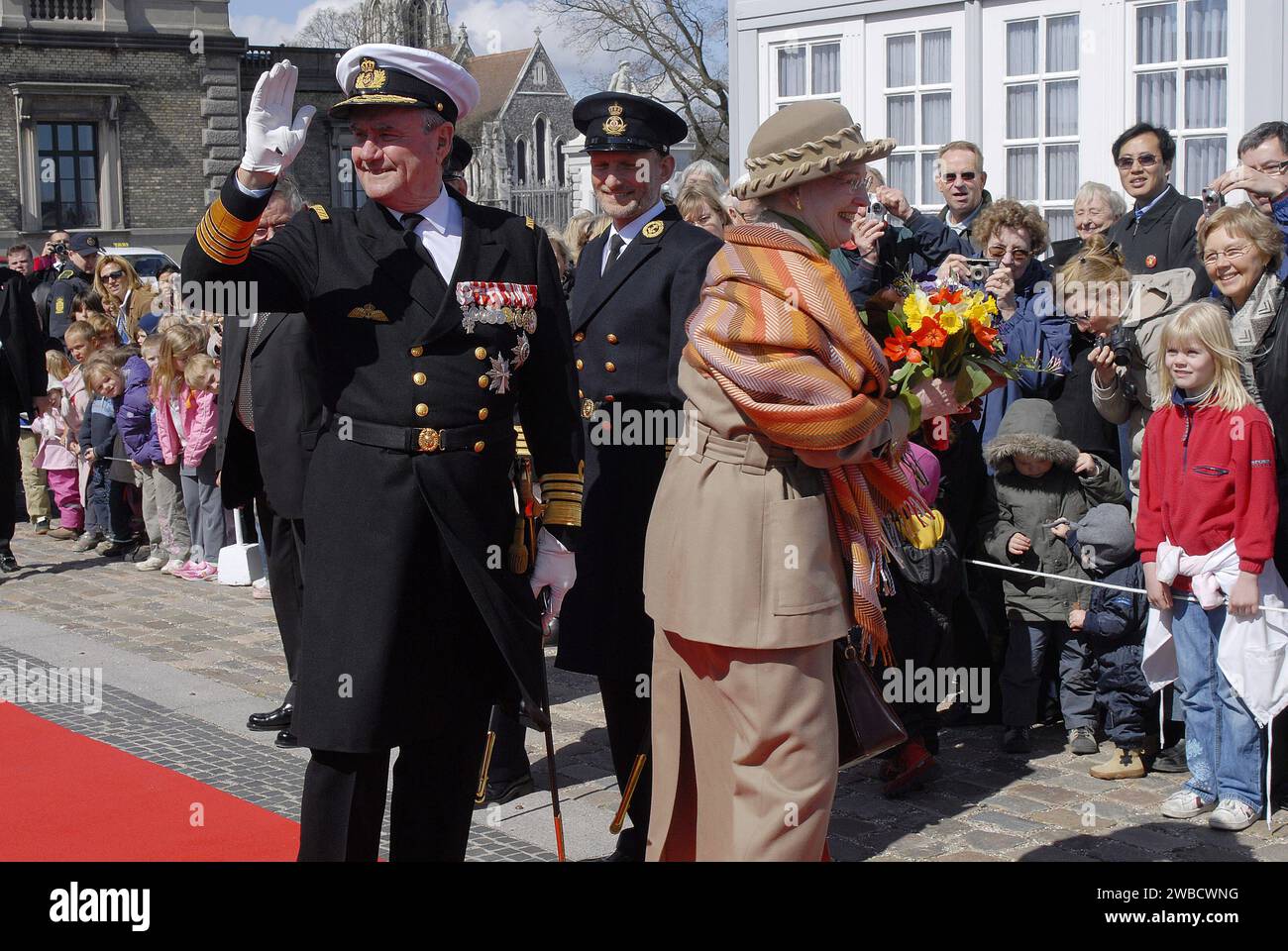 Hm The Queen Margrethe Ii And Husband Prince Hnerik Official On Board Royal Ship Danneborg As 