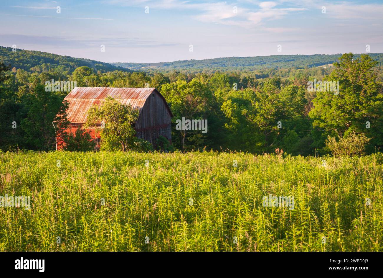 Farm Barns and Silos in Sugar Grove, Pennsylvania, USA Stock Photo Alamy