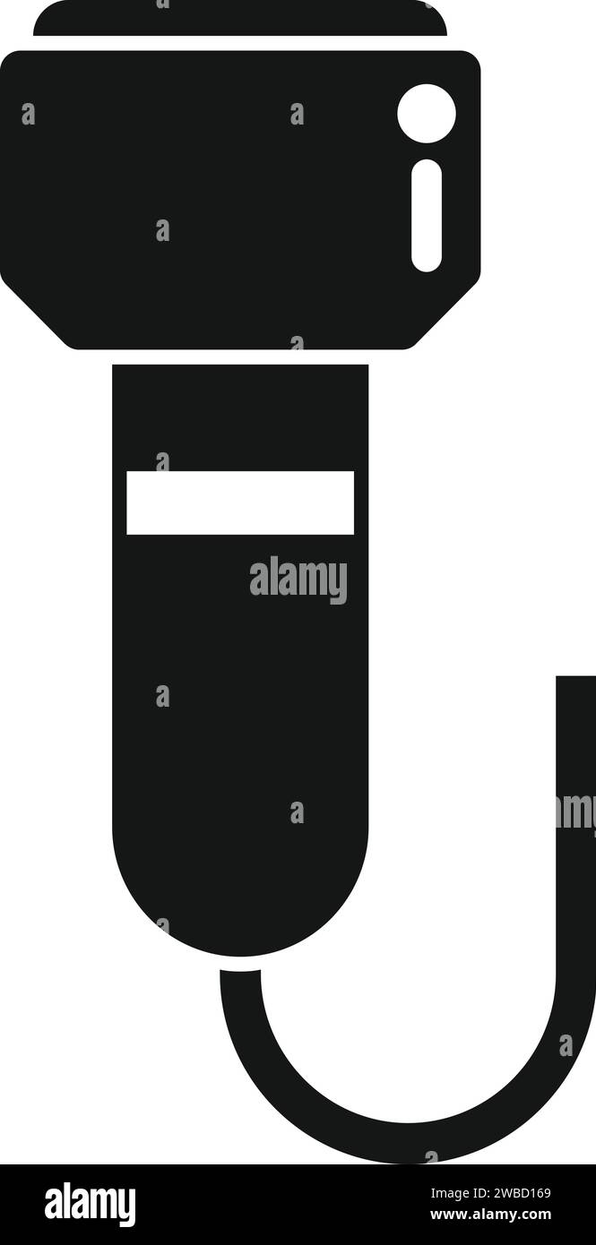 Health ultrasonic device icon simple vector. Sonograph clinic. Doctor care Stock Vector