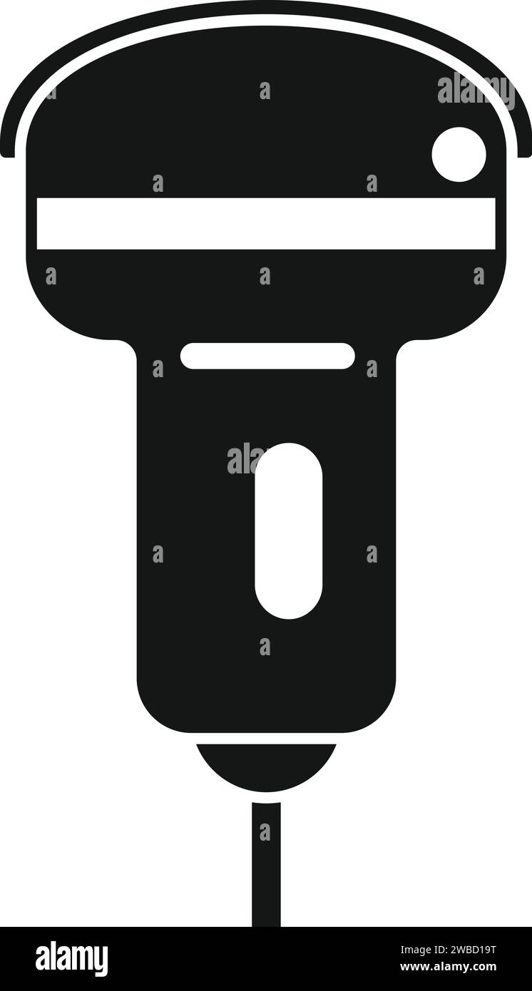 Cardiac exam icon simple vector. Sonograph clinic. Doctor device Stock Vector