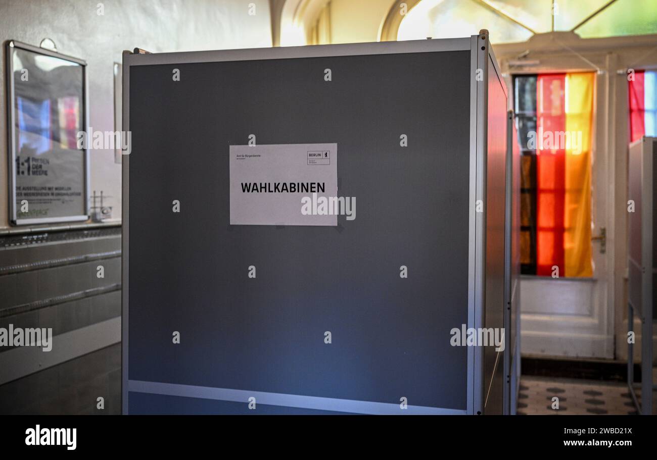 Berlin, Germany. 09th Jan, 2025. Polling booths are available at the