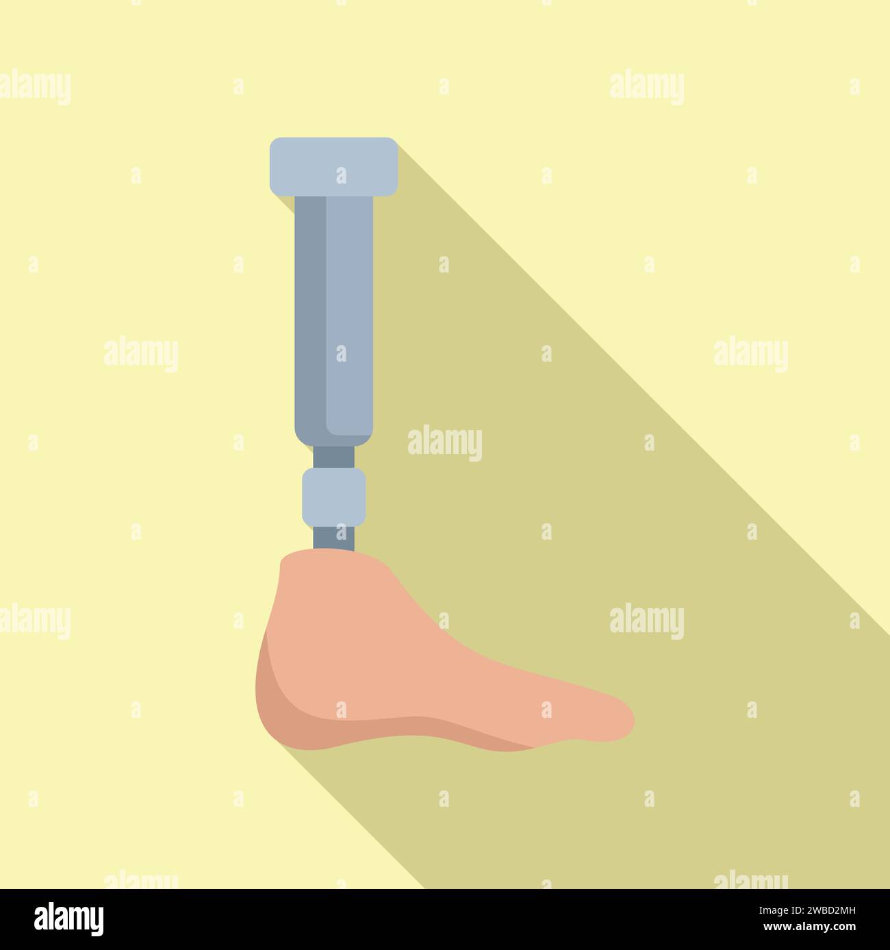 Foot bioprinting icon flat vector. Science transplant. Medical engineering Stock Vector