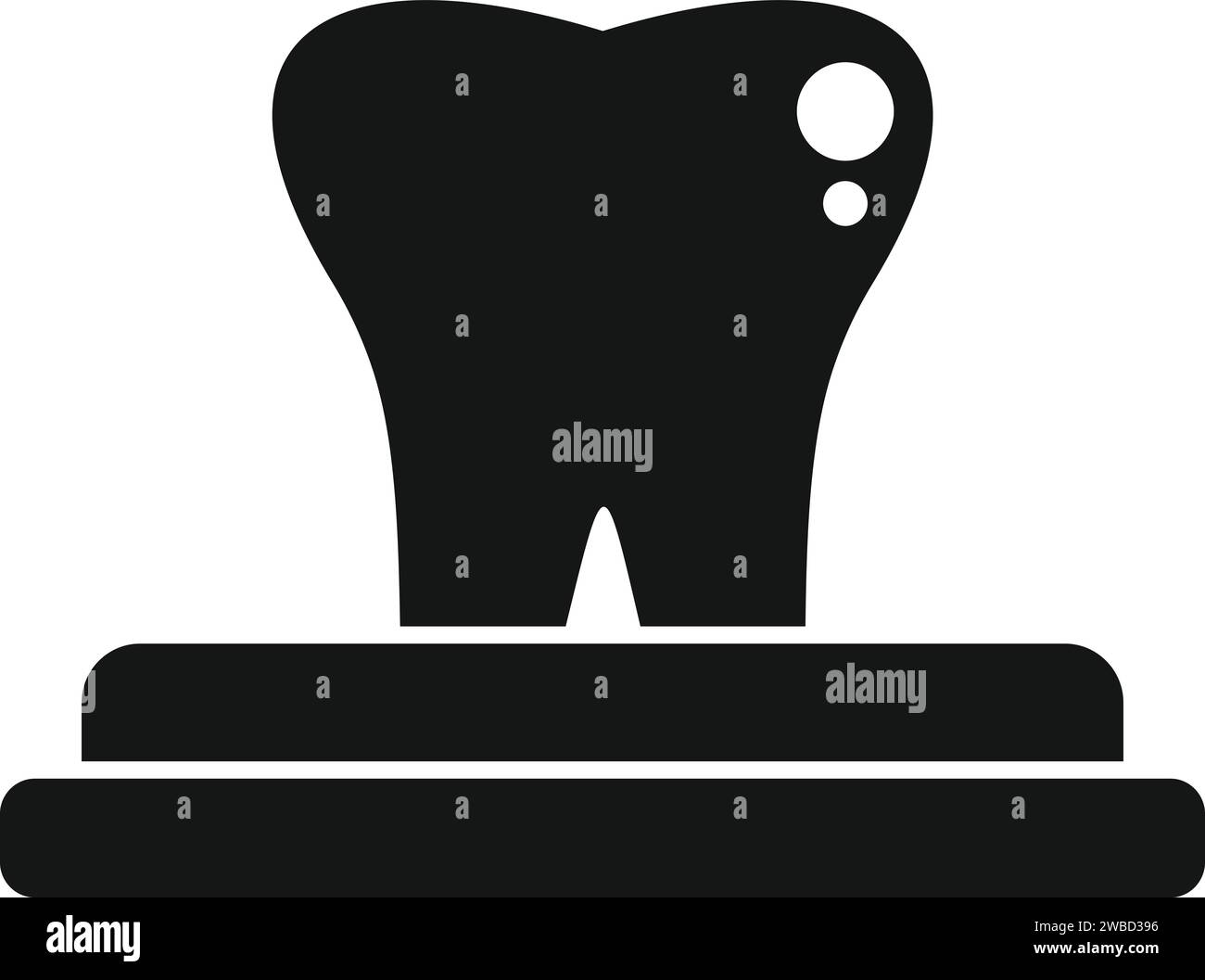 Tooth bioprinting icon simple vector. Human machine. Future health dna Stock Vector