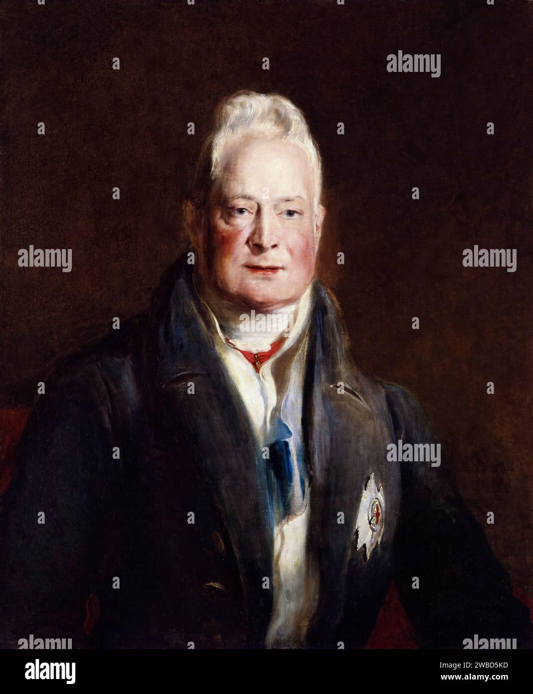 William IV (1765-1837), King of the United Kingdom and Hanover (1830-1837), portrait painting in oil on canvas by Sir David Wilkie, 1837 Stock Photo