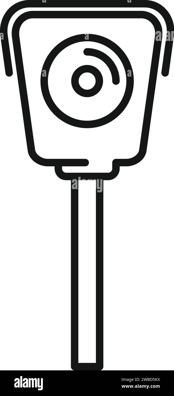 Road sensor camera icon outline vector. Care seat spot. Toll front ...