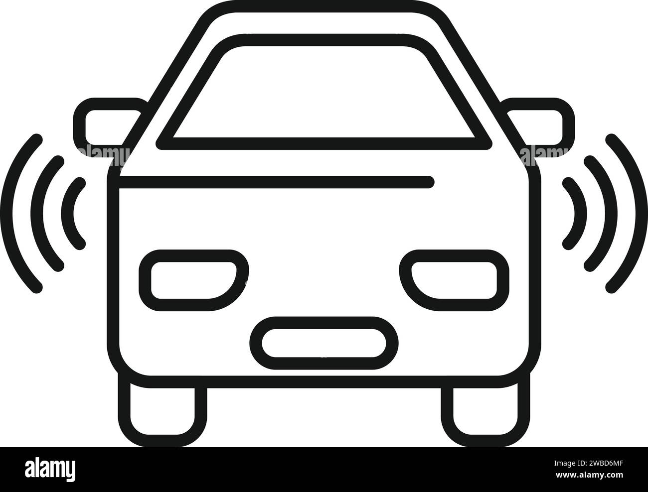 Vehicle safety icon outline vector. Control toll. Network alert traffic Stock Vector Image & Art