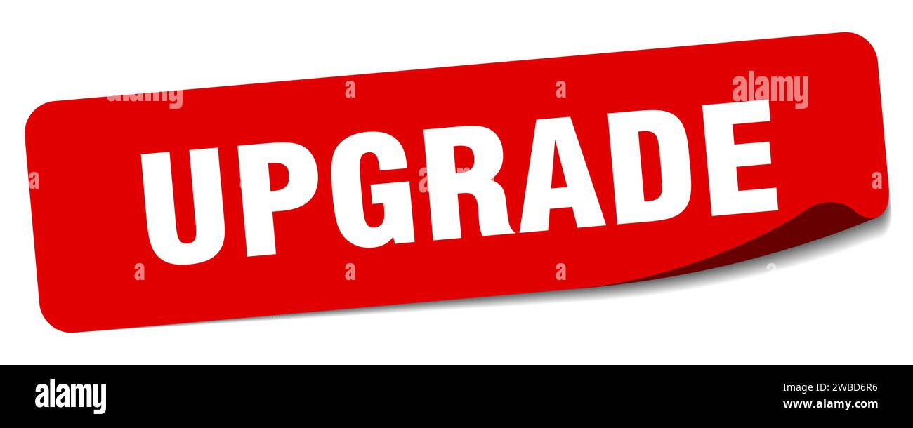 upgrade sticker. upgrade rectangular label isolated on white background ...