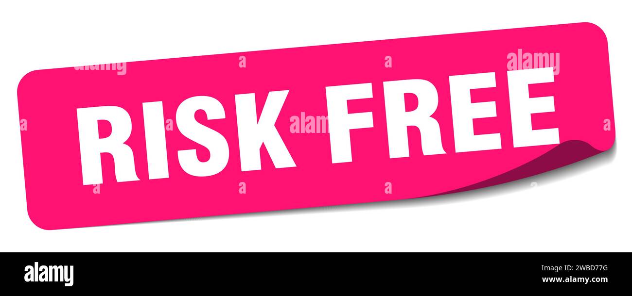 risk free sticker. risk free rectangular label isolated on white ...