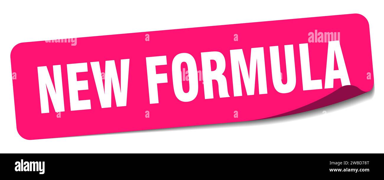 new formula sticker. new formula rectangular label isolated on white background Stock Vector