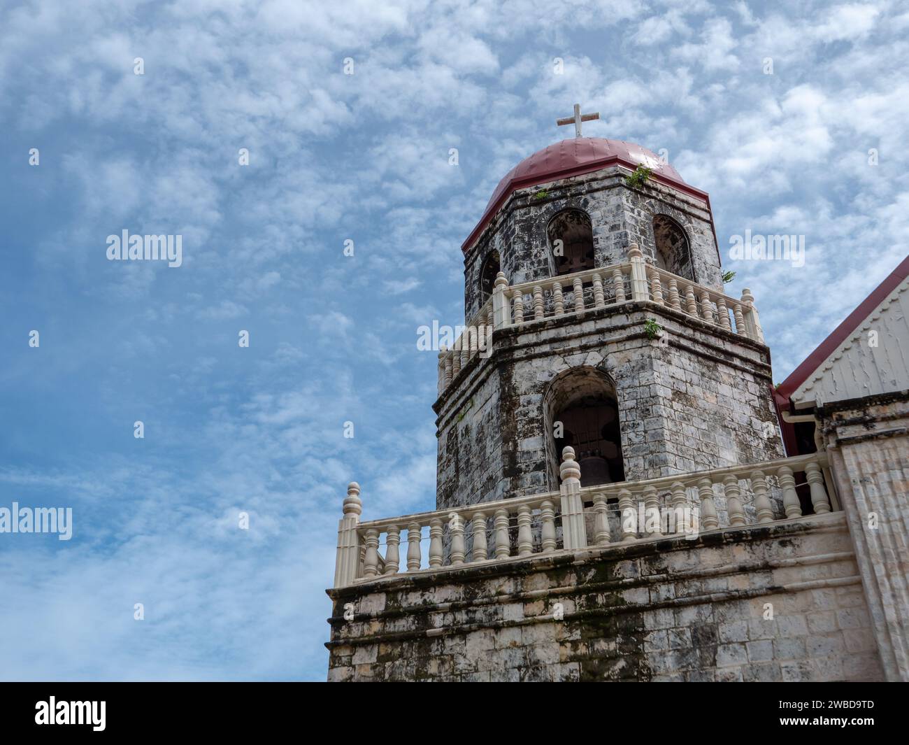 2023 Feb 15 - Siquijor Island of Philippines: Bell tower of Lazi Church and Convent - Siquijor. Philippines Stock Photo