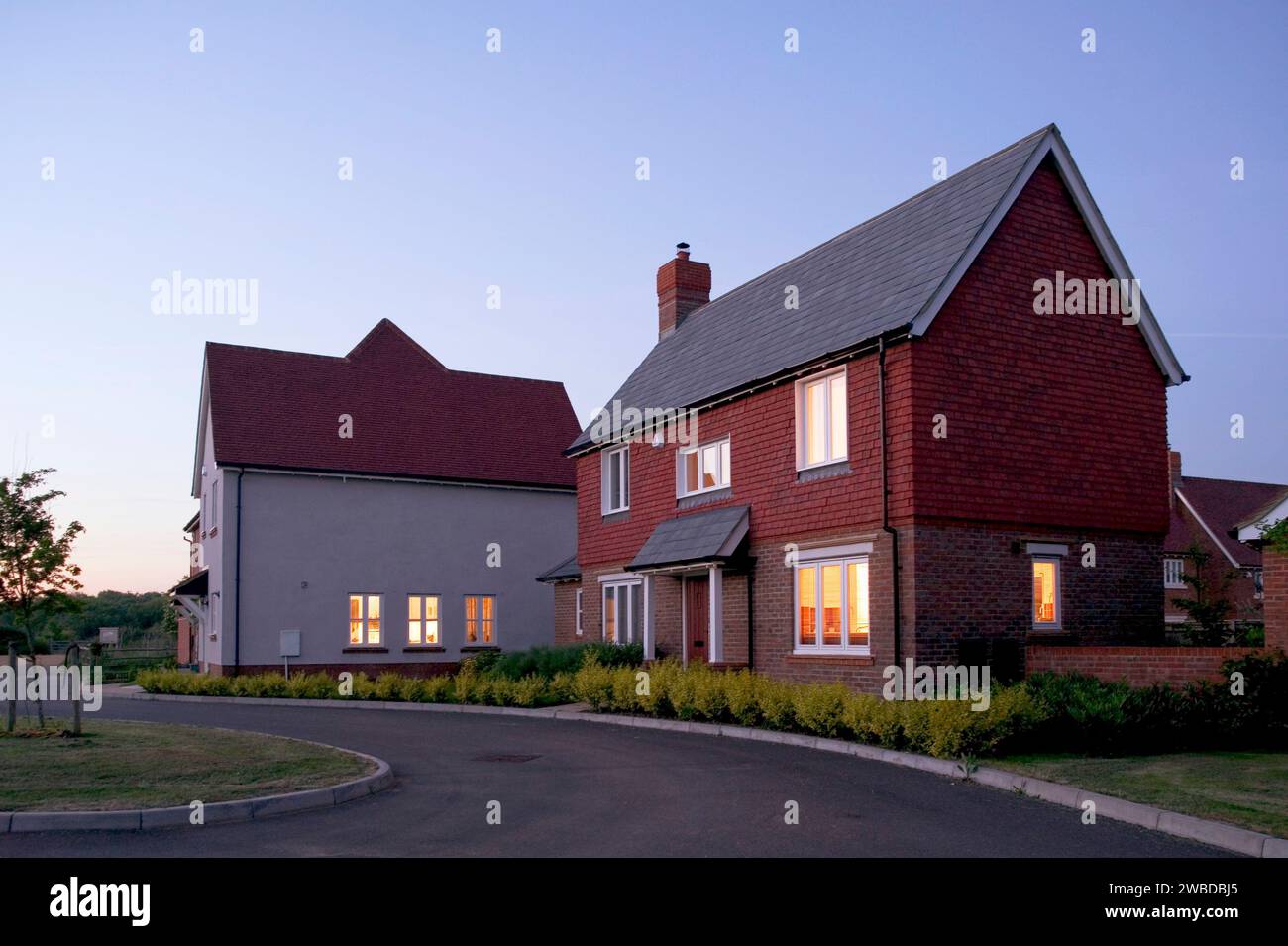 New residential housing for sale, south east England, UK Stock Photo