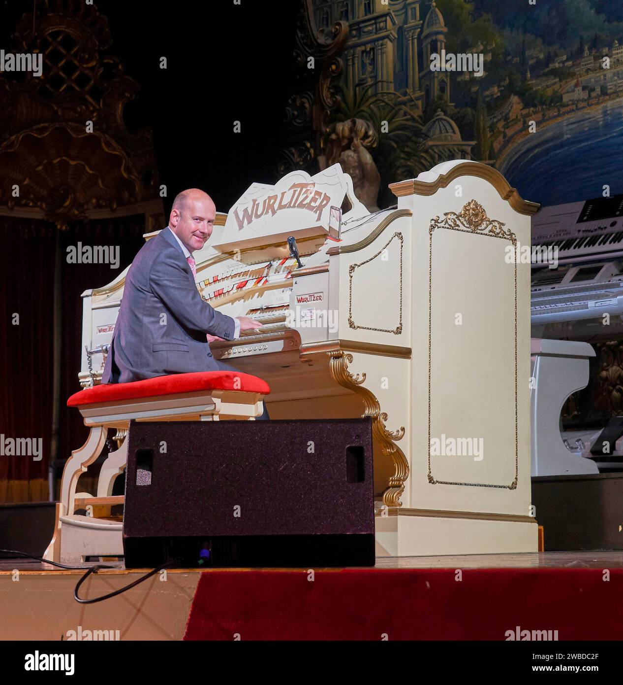 The famous Wurlitzer Organ at Blackpool Tower Ballroom,, Blackpool, north west England, UK Stock Photo