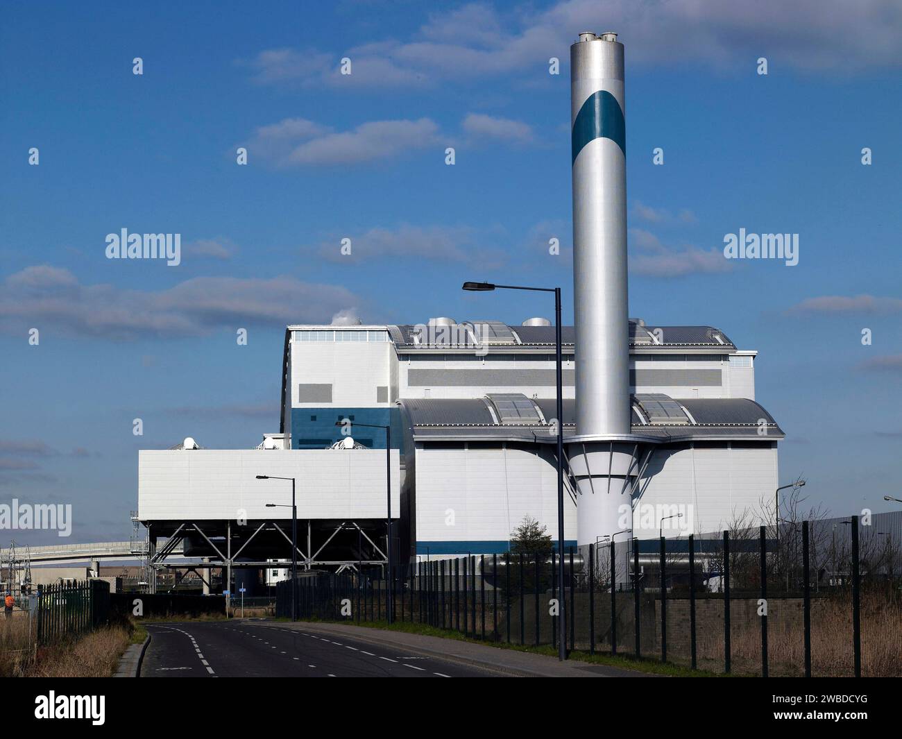 Waste recycling plant, Dartford, Kent, south east England Stock Photo