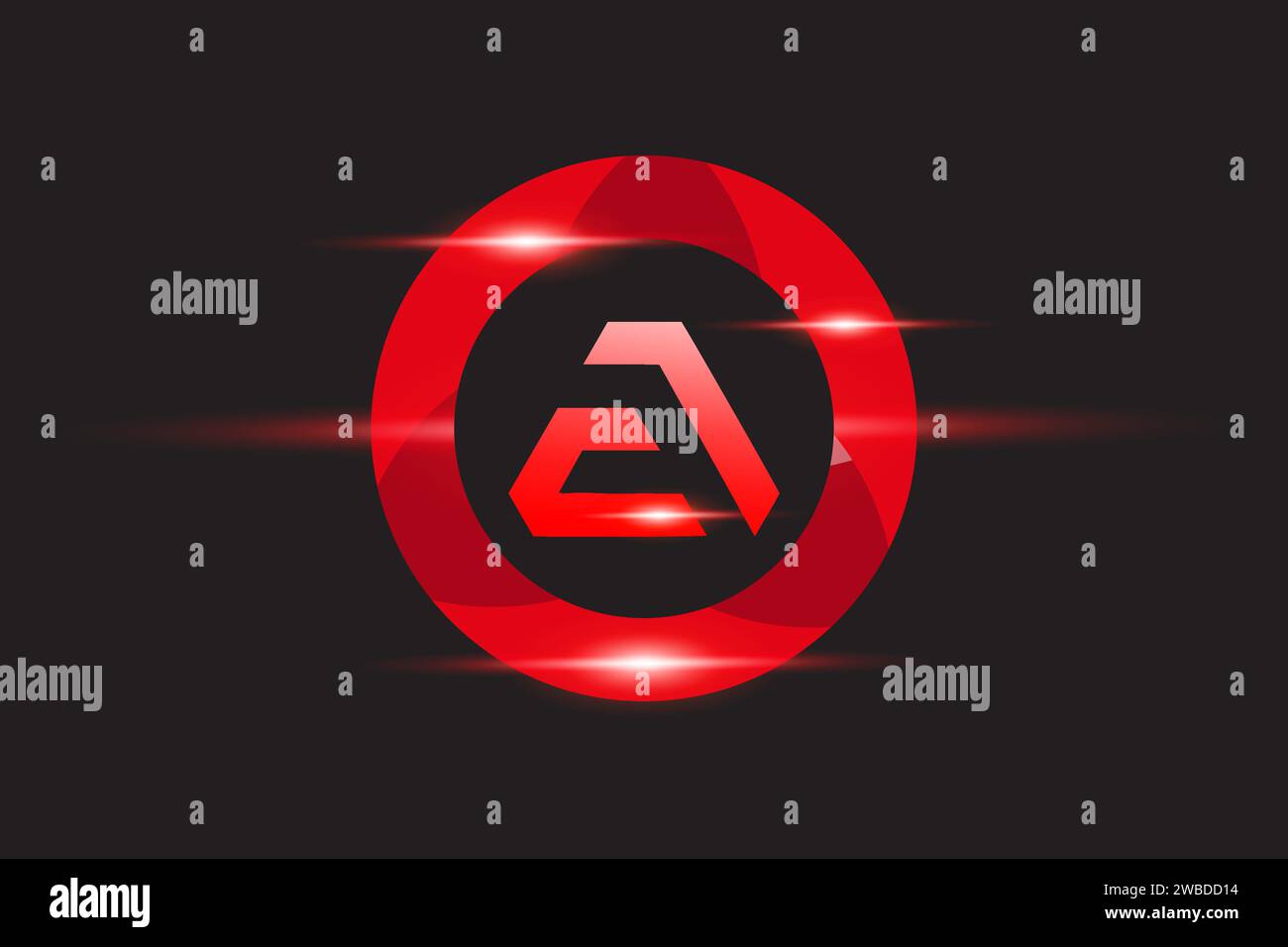 AE Red logo Design. Vector logo design for business Stock Vector Image ...